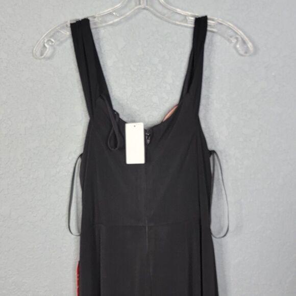 City Triangle Sz 11 Black Gown Pale Pink Pop of Color Stretchy Off Shoulder - Picture 13 of 17